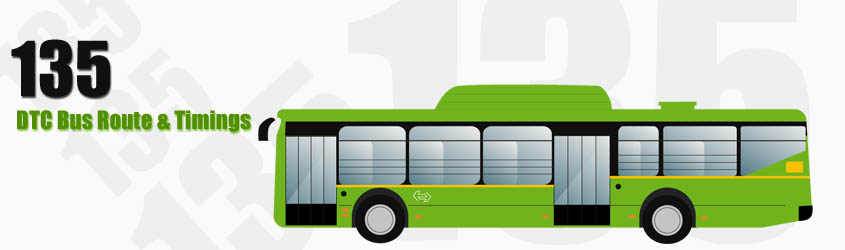 135 Delhi DTC City Bus Route and DTC Bus Route 135 Timings with Bus Stops