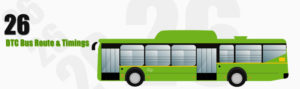26 Delhi DTC City Bus Route and DTC Bus Route 26 Timings with Bus Stops