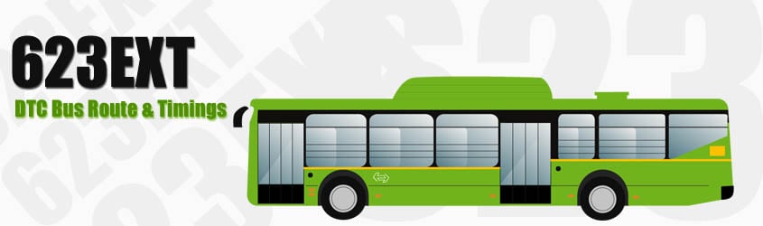 623EXT Delhi DTC City Bus Route and DTC Bus Route 623EXT Timings with Bus Stops